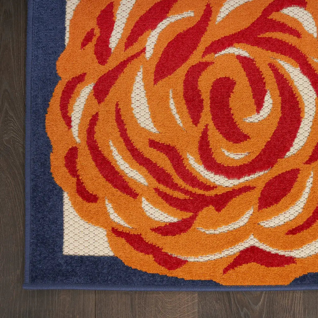 4' X 6' Multicolor Floral Stain Resistant Non Skid Area Rug - Homeroots - Flyclothing LLC