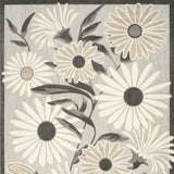 4' X 6' Beige Floral Stain Resistant Non Skid Area Rug - Homeroots - Flyclothing LLC