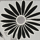 7' X 10' Black And White Floral Stain Resistant Non Skid Area Rug - Homeroots - Flyclothing LLC