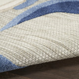 8' X 11' Blue And Grey Floral Stain Resistant Non Skid Area Rug - Homeroots - Flyclothing LLC