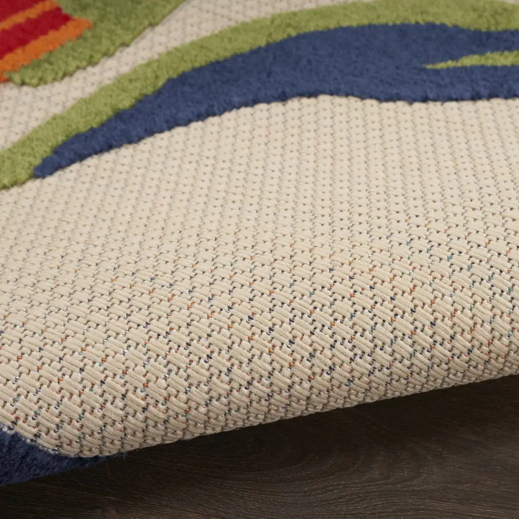 6' X 9' Multicolor Floral Stain Resistant Non Skid Area Rug - Homeroots - Flyclothing LLC