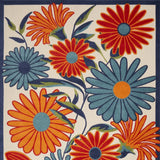 6' X 9' Multicolor Floral Stain Resistant Non Skid Area Rug - Homeroots - Flyclothing LLC