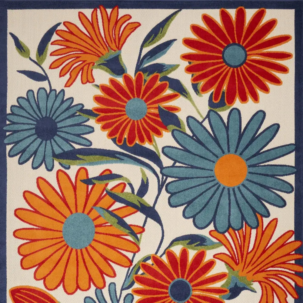 6' X 9' Multicolor Floral Stain Resistant Non Skid Area Rug - Homeroots - Flyclothing LLC