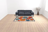 6' X 9' Multicolor Floral Stain Resistant Non Skid Area Rug - Homeroots - Flyclothing LLC