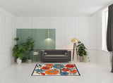 5' X 8' Multicolor Floral Stain Resistant Non Skid Area Rug - Homeroots - Flyclothing LLC