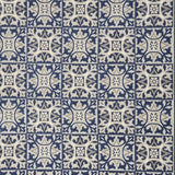 4' X 6' Blue Fleur De Lis Stain Resistant Non Skid Area Rug - Homeroots - Flyclothing LLC