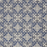 8' X 11' Blue Fleur De Lis Stain Resistant Non Skid Area Rug - Homeroots - Flyclothing LLC