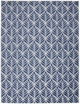6' X 9' Blue Floral Stain Resistant Non Skid Area Rug - Homeroots - Flyclothing LLC