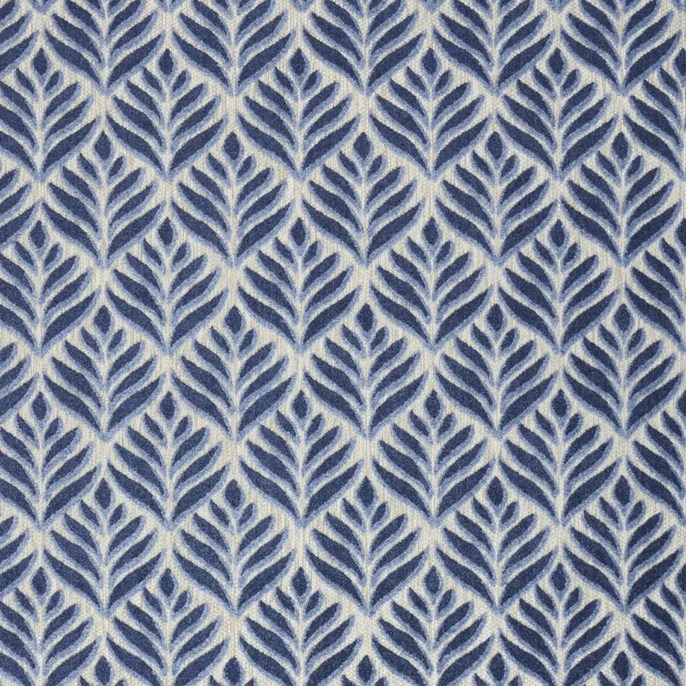 6' X 9' Blue Floral Stain Resistant Non Skid Area Rug - Homeroots - Flyclothing LLC