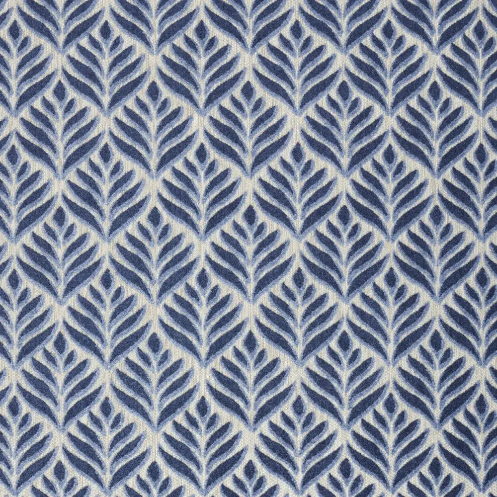 8' X 11' Blue Floral Stain Resistant Non Skid Area Rug - Homeroots - Flyclothing LLC