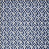 8' X 11' Blue Floral Stain Resistant Non Skid Area Rug - Homeroots - Flyclothing LLC