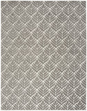6' X 9' Charcoal Floral Stain Resistant Non Skid Area Rug