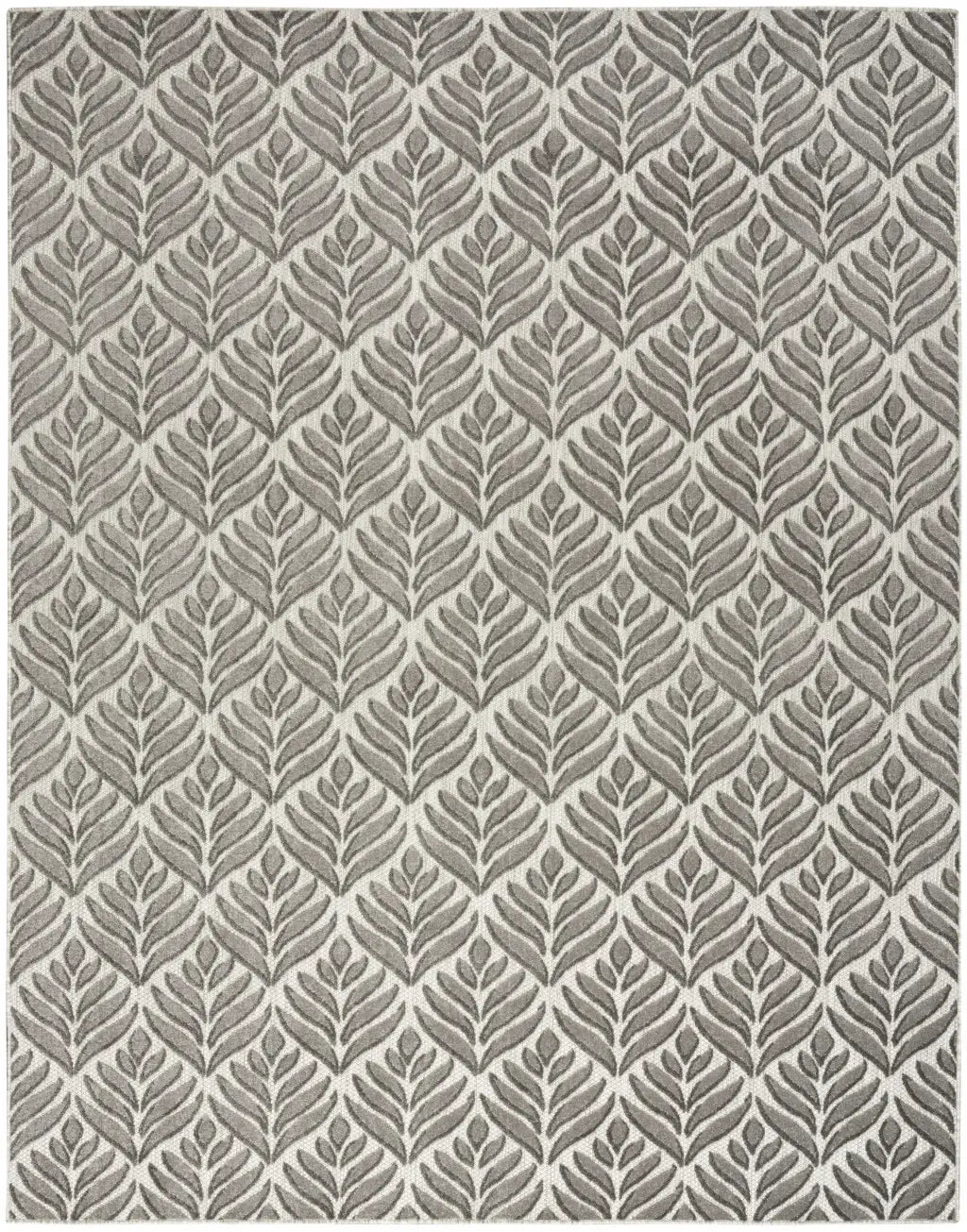 5' X 8' Charcoal Floral Stain Resistant Non Skid Area Rug - Homeroots - Flyclothing LLC