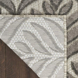 5' X 8' Charcoal Floral Stain Resistant Non Skid Area Rug - Homeroots - Flyclothing LLC