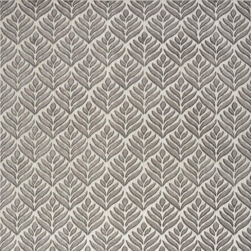 5' X 8' Charcoal Floral Stain Resistant Non Skid Area Rug - Homeroots - Flyclothing LLC