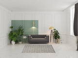 5' X 8' Charcoal Floral Stain Resistant Non Skid Area Rug - Homeroots - Flyclothing LLC