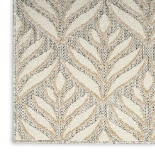 6' X 9' Ivory And Grey Floral Stain Resistant Non Skid Area Rug - Homeroots - Flyclothing LLC