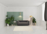 5' X 8' Ivory And Grey Floral Stain Resistant Non Skid Area Rug - Homeroots - Flyclothing LLC