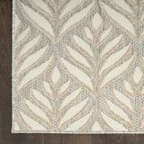8' X 11' Ivory And Grey Floral Stain Resistant Non Skid Area Rug - Homeroots - Flyclothing LLC