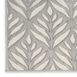 5' X 8' Grey Floral Stain Resistant Non Skid Area Rug - Homeroots - Flyclothing LLC