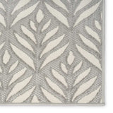 8' X 11' Grey Floral Stain Resistant Non Skid Area Rug - Homeroots - Flyclothing LLC