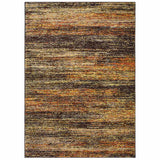 2' X 3' Orange Red Abstract Power Loom Area Rug - Homeroots - Flyclothing LLC