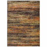 2' X 3' Orange Red Abstract Power Loom Area Rug - Homeroots