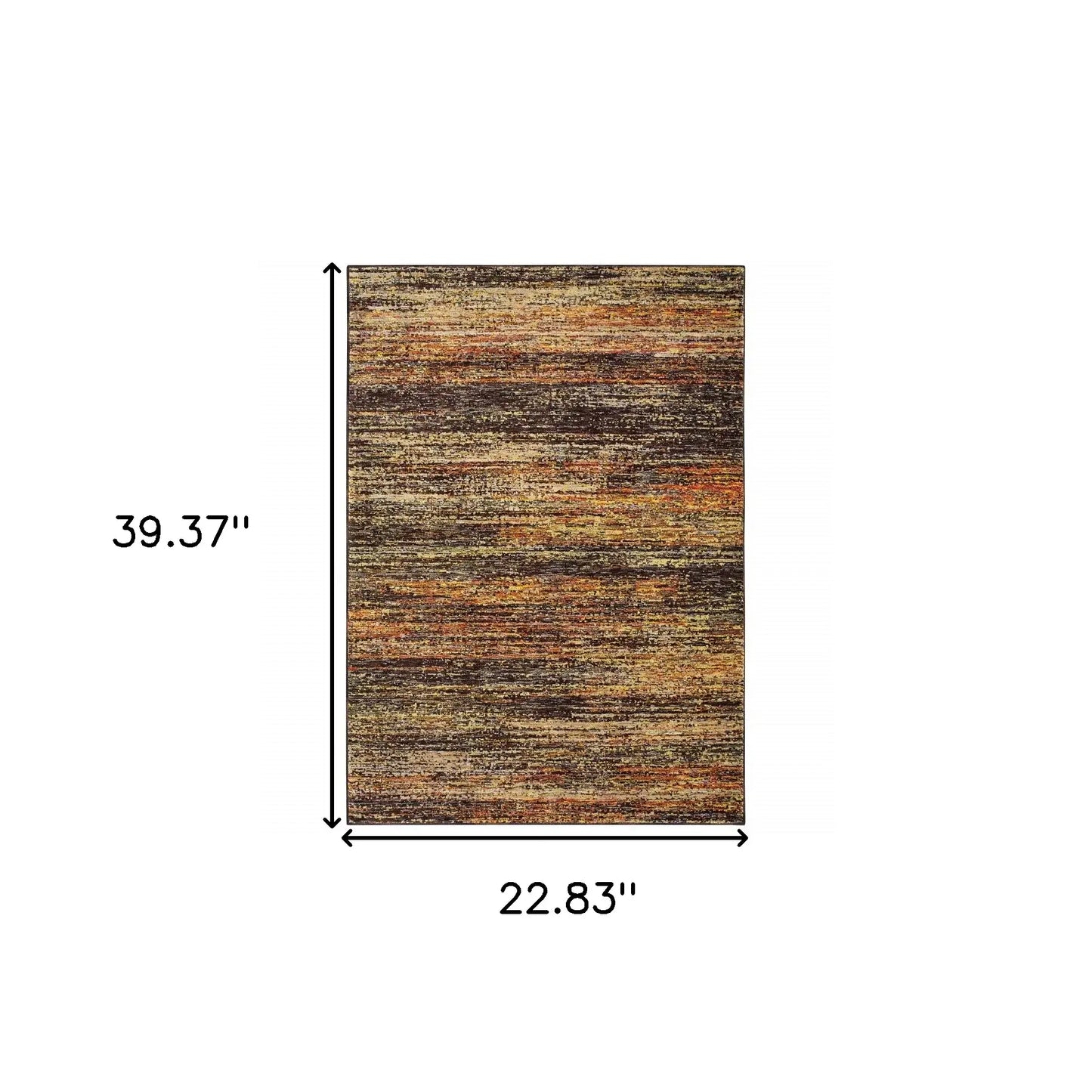 2' X 3' Orange Red Abstract Power Loom Area Rug - Homeroots - Flyclothing LLC