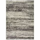 2' X 3' Gray and Ivory Abstract Power Loom Area Rug - Homeroots - Flyclothing LLC