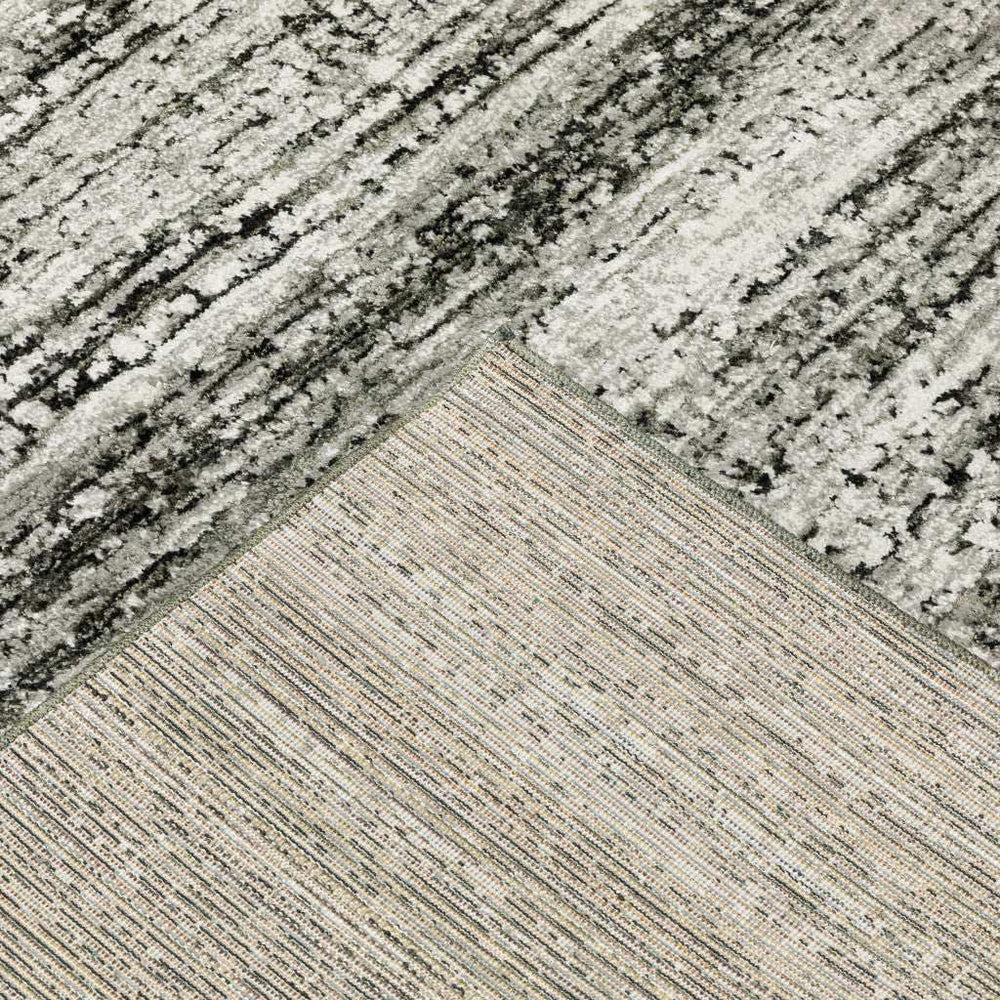 2' X 3' Gray and Ivory Abstract Power Loom Area Rug - Homeroots - Flyclothing LLC