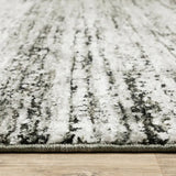 2' X 3' Gray and Ivory Abstract Power Loom Area Rug - Homeroots - Flyclothing LLC