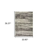 2' X 3' Gray and Ivory Abstract Power Loom Area Rug - Homeroots - Flyclothing LLC