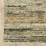 2' X 3' Blue and Ivory Abstract Power Loom Area Rug - Homeroots - Flyclothing LLC