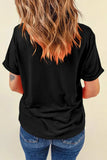 Letter Graphic Round Neck Short Sleeve T-Shirt - Trendsi - Flyclothing LLC