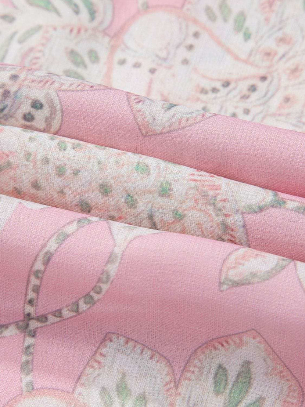 Floral Tie Neck Puff Sleeve Blouse - Trendsi - Flyclothing LLC