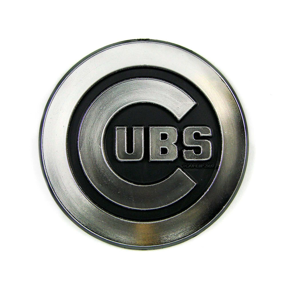 MLB - Chicago Cubs Plastic Chrome Emblem - Logo Brands - Flyclothing LLC