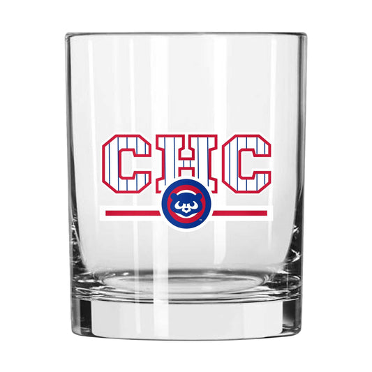 Chicago Cubs 14oz Letterman Rocks Glass - Logo Brands - Flyclothing LLC