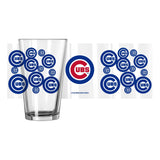 Chicago Cubs 16oz Scatter Pint Glass - Logo Brands - Flyclothing LLC