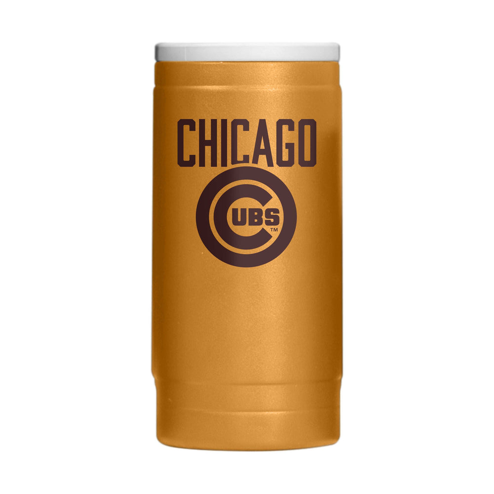 Chicago Cubs Huddle Powder Coat Slim Can Coolie - Logo Brands - Flyclothing LLC