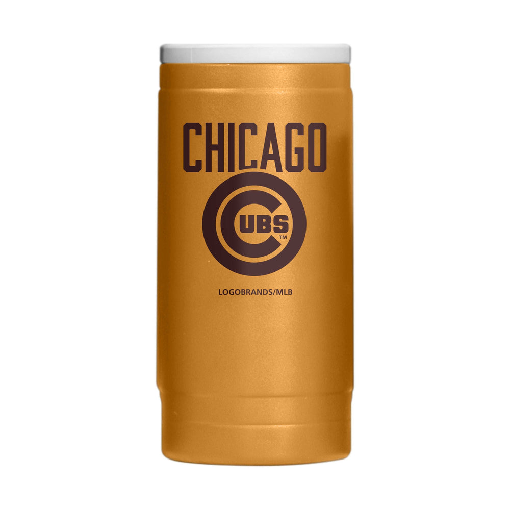 Chicago Cubs Huddle Powder Coat Slim Can Coolie - Logo Brands - Flyclothing LLC