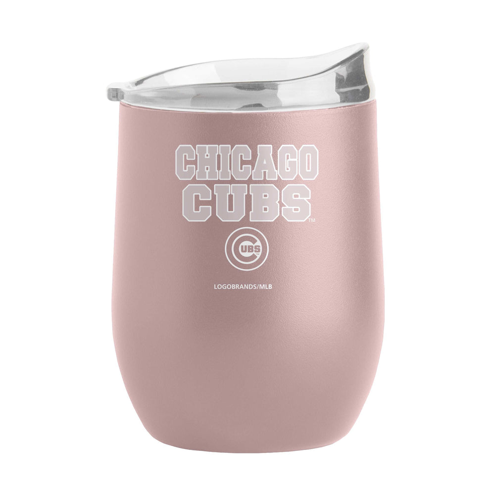 Chicago Cubs 16oz Stencil Powder Coat Curved Beverage - Logo Brands - Flyclothing LLC