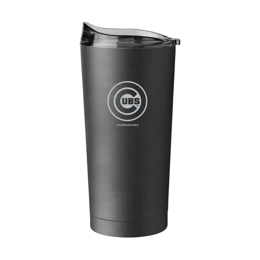 Chicago Cubs 20oz Black Powder Coat Tumbler - Logo Brands - Flyclothing LLC