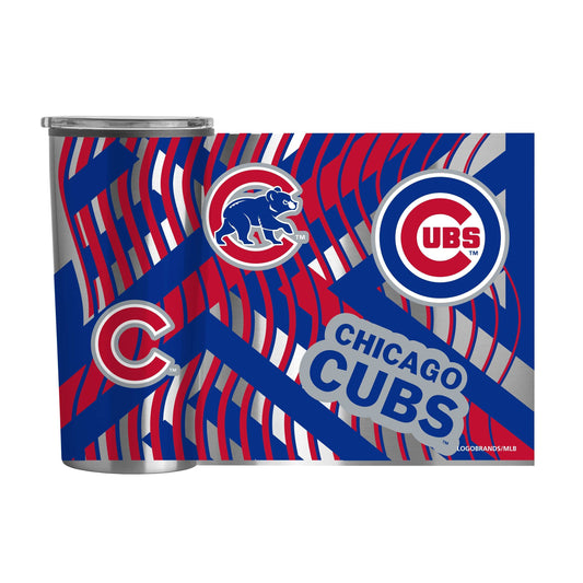 Chicago Cubs 20oz Flex Plastic Wall Stainless Tumbler - Logo Brands - Flyclothing LLC
