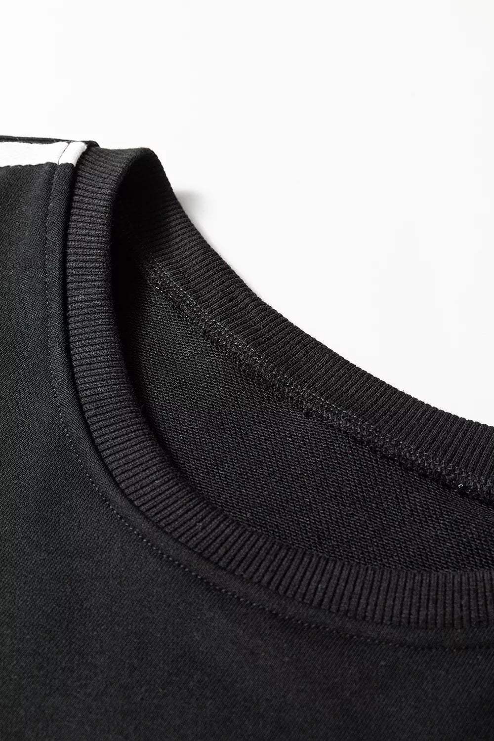 Striped Detail Crewneck Pullover Elastic Sweatpants 2pcs Outfit - Trendsi - Flyclothing LLC