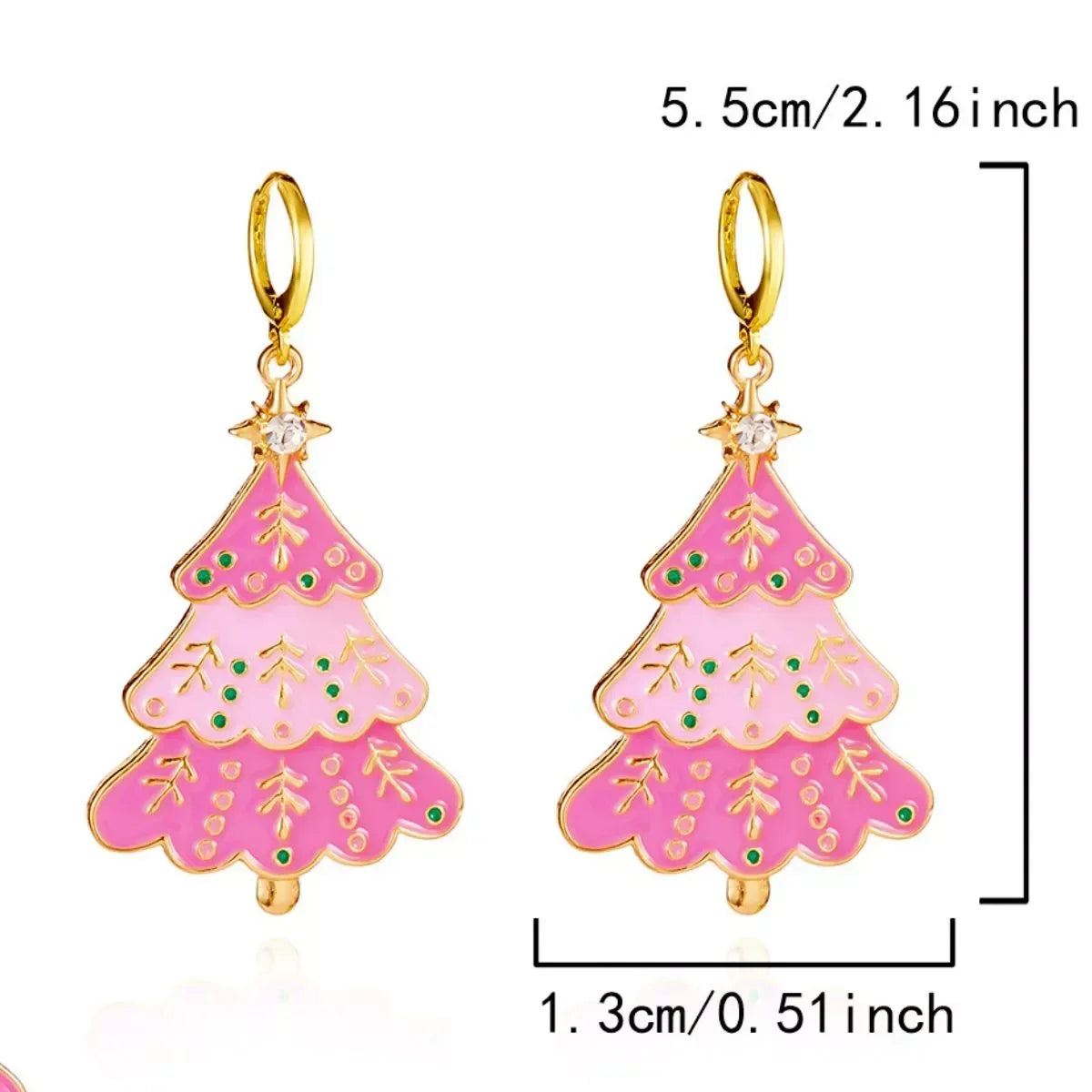 Christmas Tree Dangle Earrings - Trendsi - Flyclothing LLC