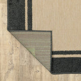 2' X 3' Beige and Black Stain Resistant Indoor Outdoor Area Rug - Homeroots - Flyclothing LLC