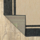 2' X 3' Beige and Black Stain Resistant Indoor Outdoor Area Rug - Homeroots - Flyclothing LLC