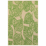 2' X 3' Beige and Black Floral Stain Resistant Indoor Outdoor Area Rug - Homeroots - Flyclothing LLC