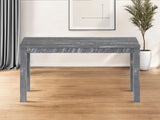 35" Gray Solid Wood Dining Table - Homeroots - Flyclothing LLC