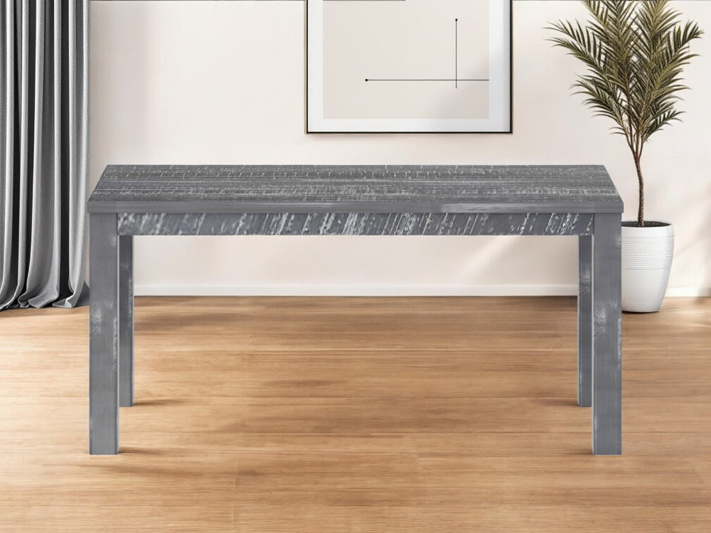35" Gray Solid Wood Dining Table - Homeroots - Flyclothing LLC